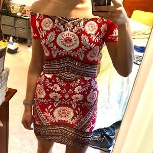 Off the Shoulder Bodycon Mini Dress